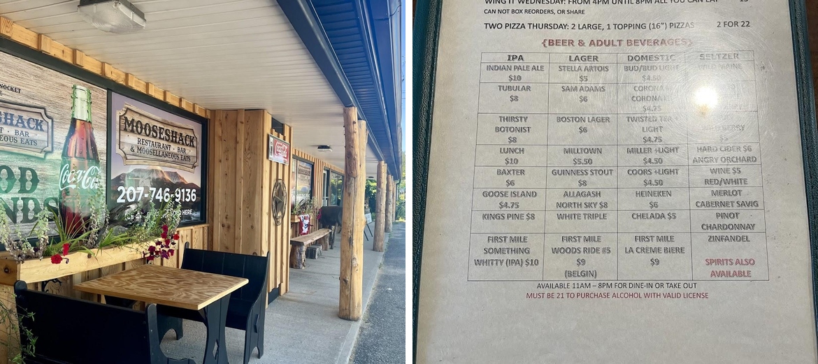 Mooseshack Menu
