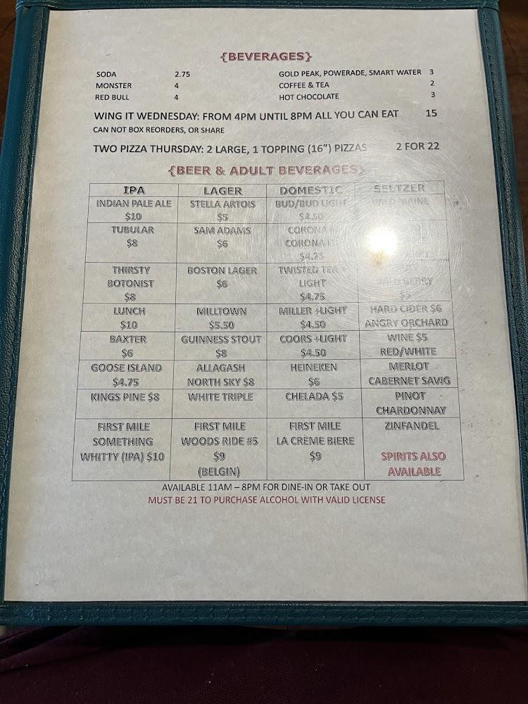Mooseshack Menu image 1